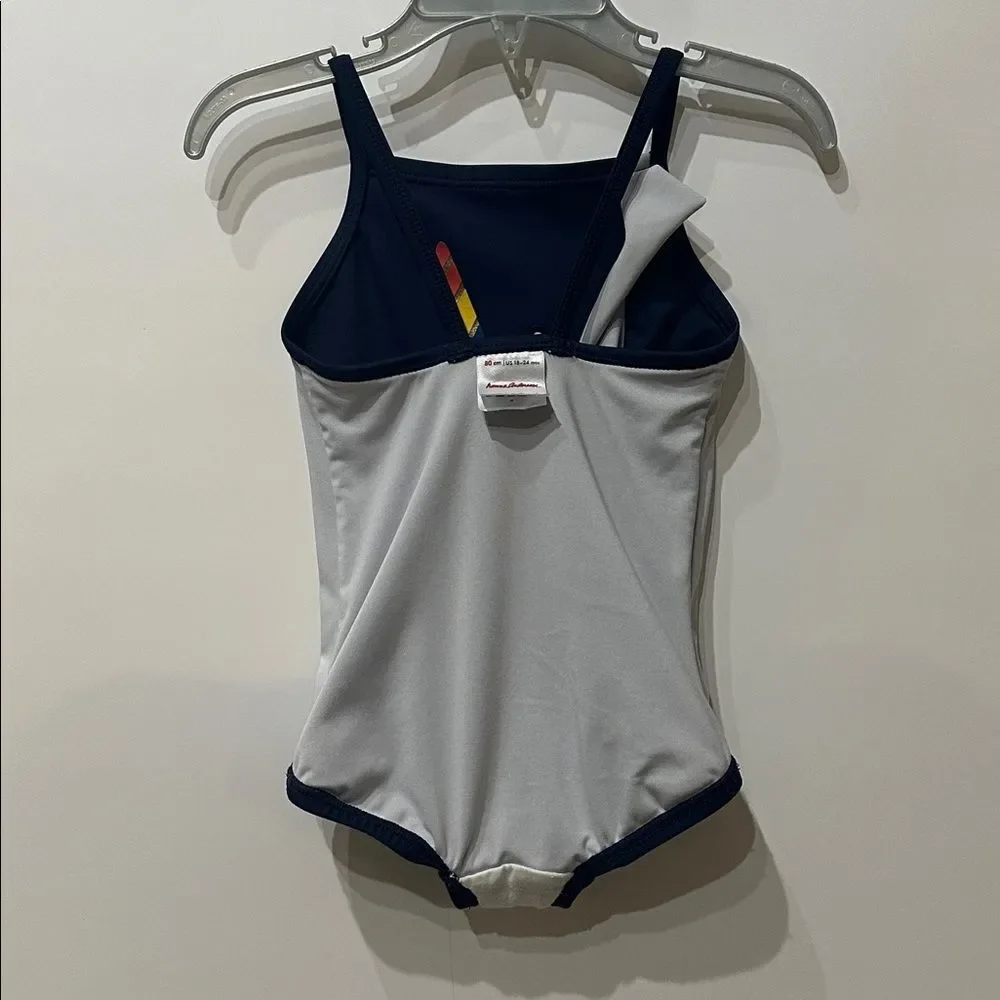 Hanna Andersson Unicorn Ruffle One Piece Sunblock Size 80 18-24 M Navy
